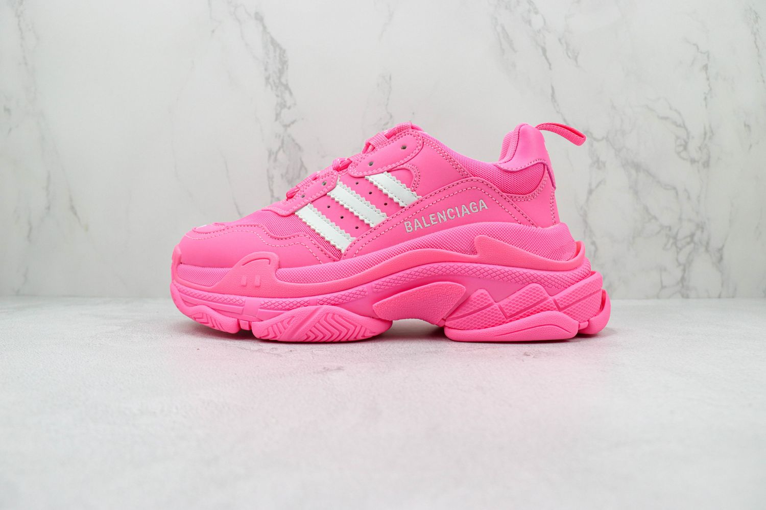 Balenciaga x adidas Triple S Neon Pink