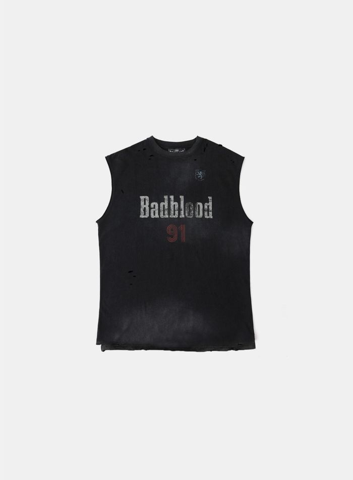 Sun Paided 2 Cut Off Tee - Black