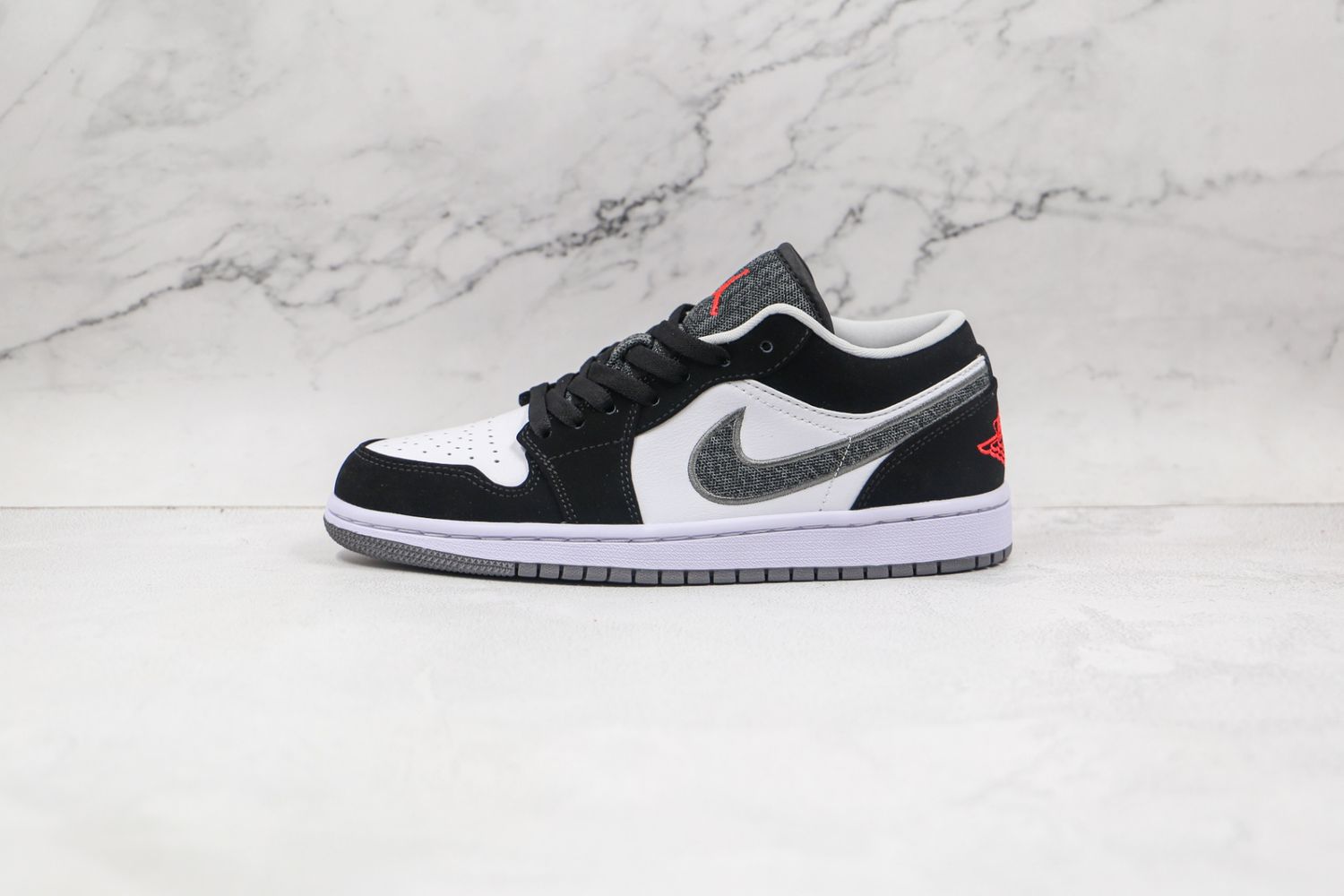 Jordan 1 Low Black White Wolf Grey Infrared 23