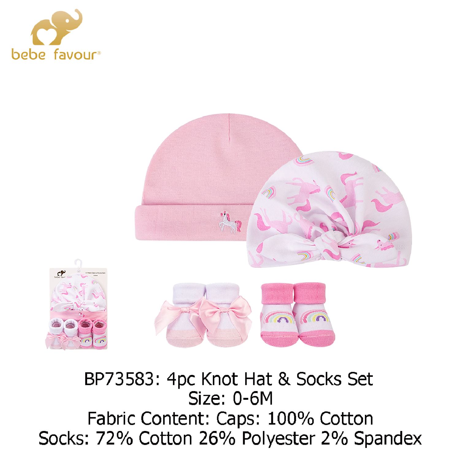 BEBE FAVOUR - 2 малгай 2 оймс