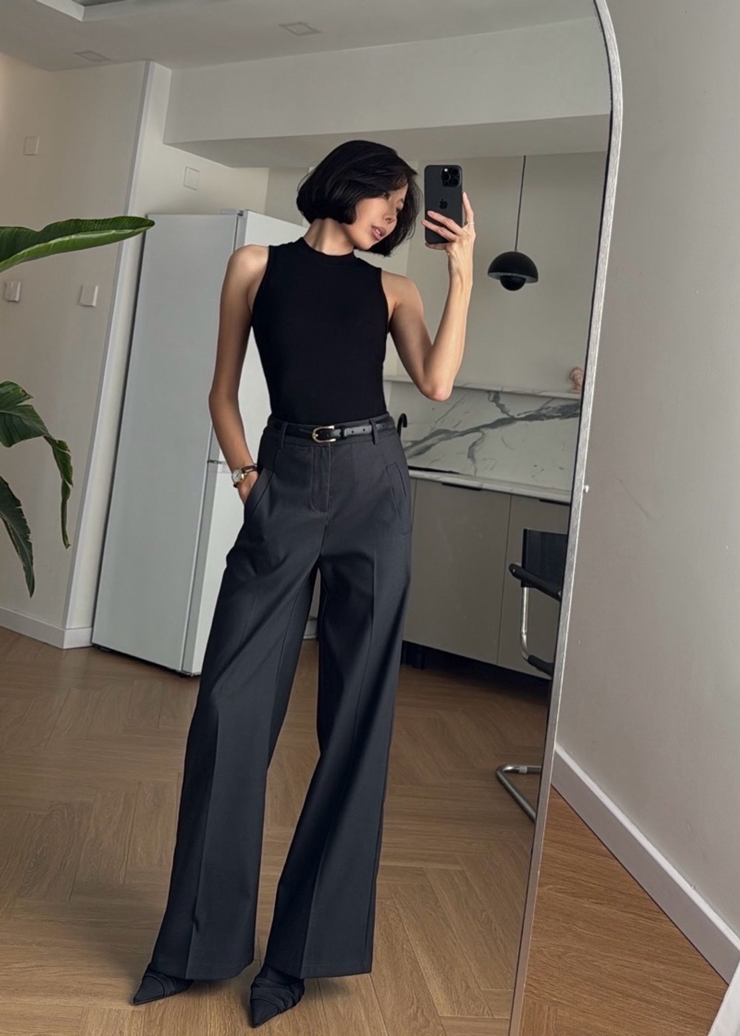 High Waist Casual Suit Pant
