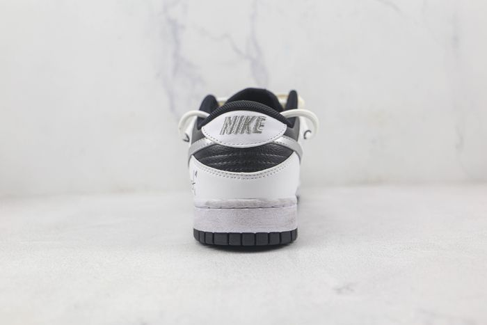 Nike Dunk Low Retro 'Black White Berry Deconstructed'