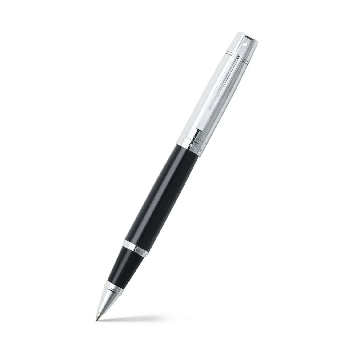 Sheaffer® 300 Glossy Black Barrel and Bright Chrome Cap Rollerball Pen 