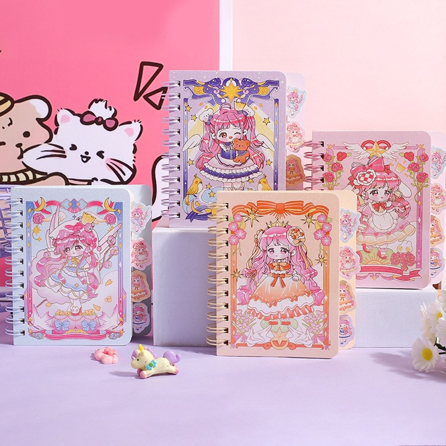 Taro Angel Lined Spiral Notebook with Dividers 80K - 80 Sheets
