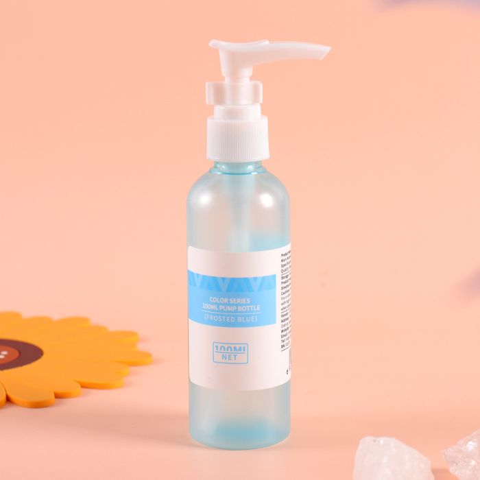 Color Series 100ml Pump Bottle (Frosted Blue)