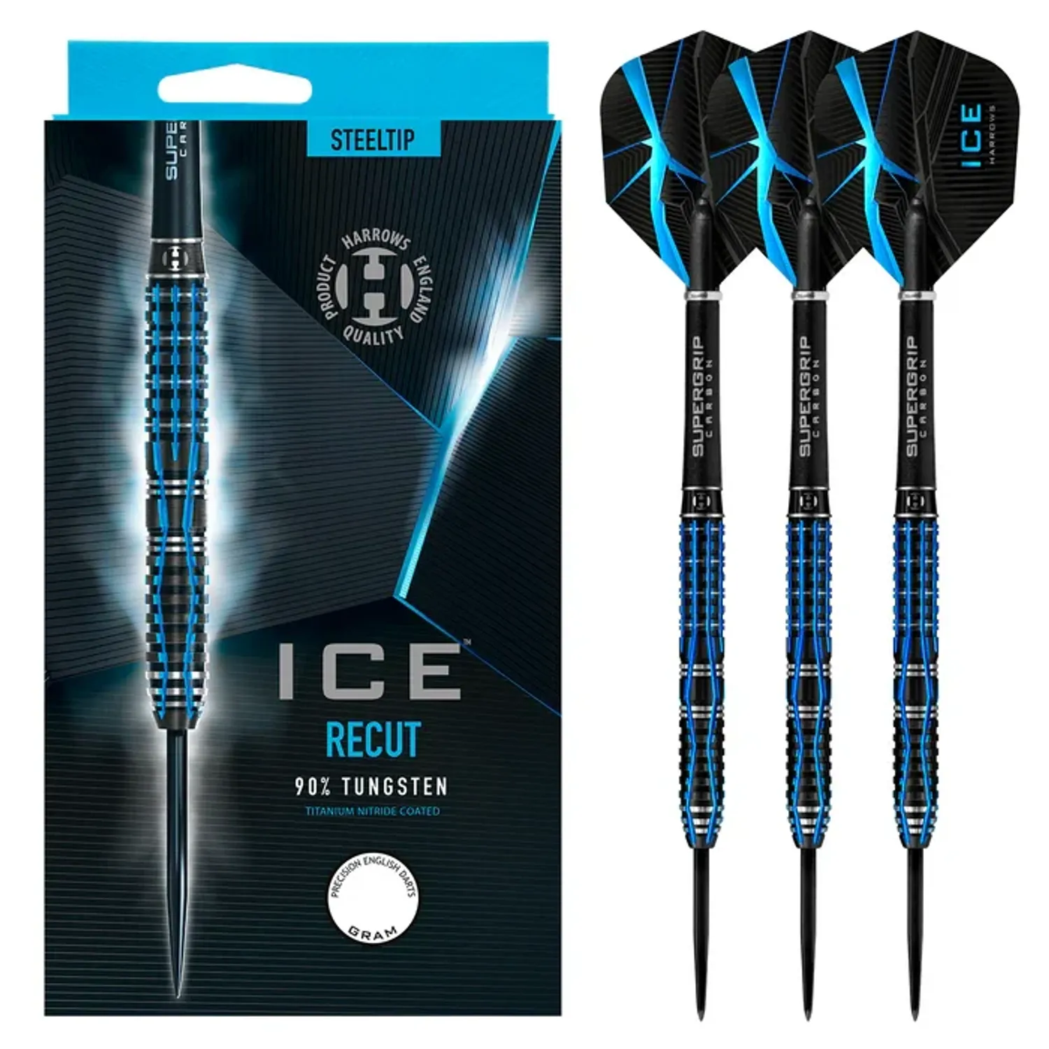 HARROWS ICE - Recut 90% Steel Tip Darts
