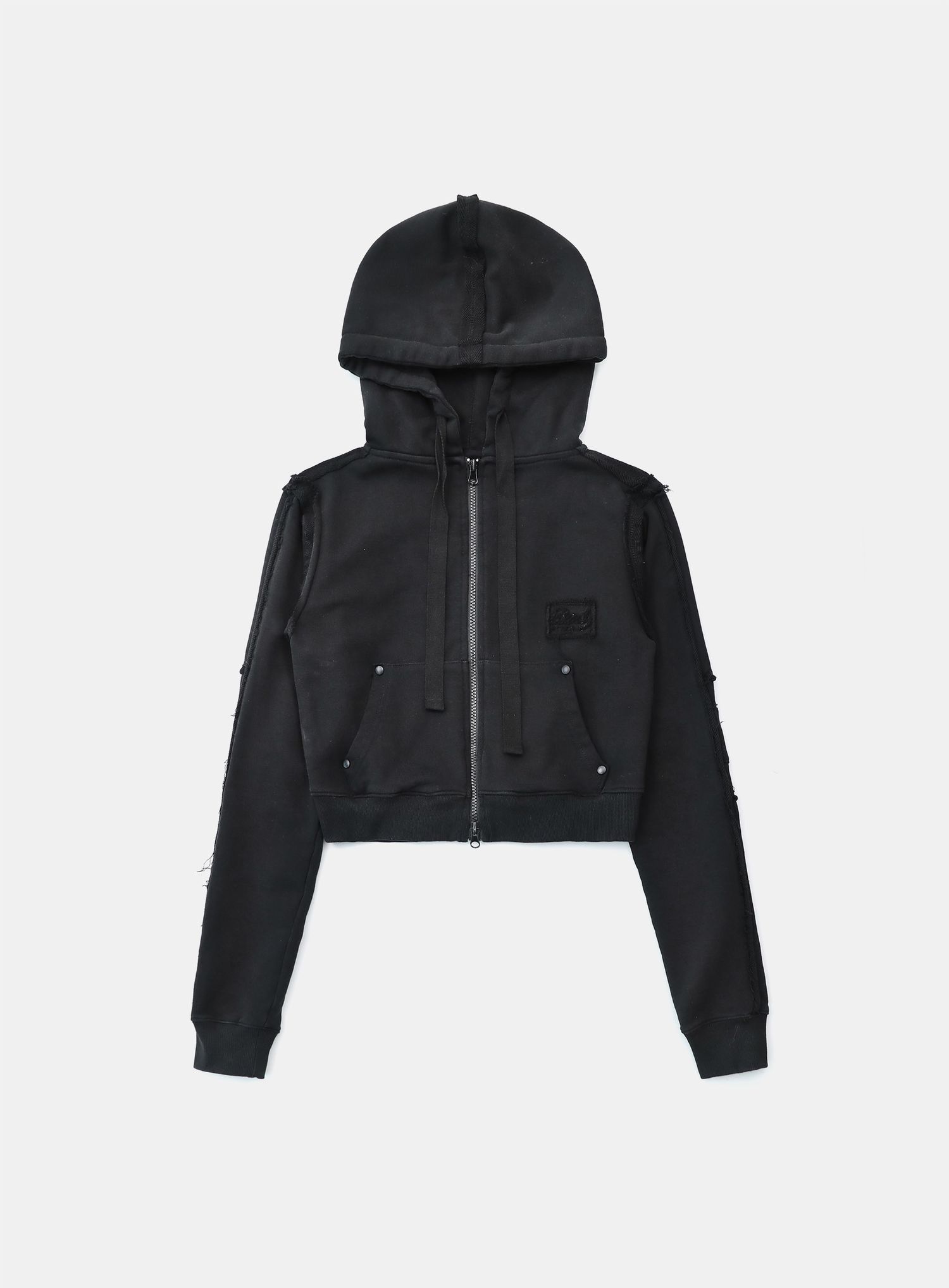 Low Edge Hoodie Slim Fit - Black