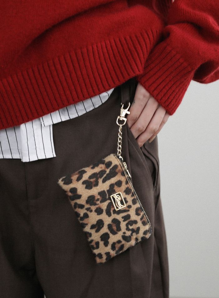 Leopard Pouch - Black