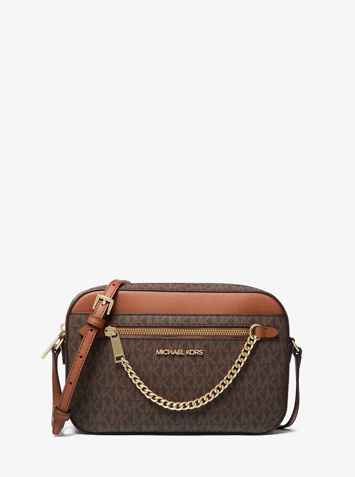 MK signature crossbody brown