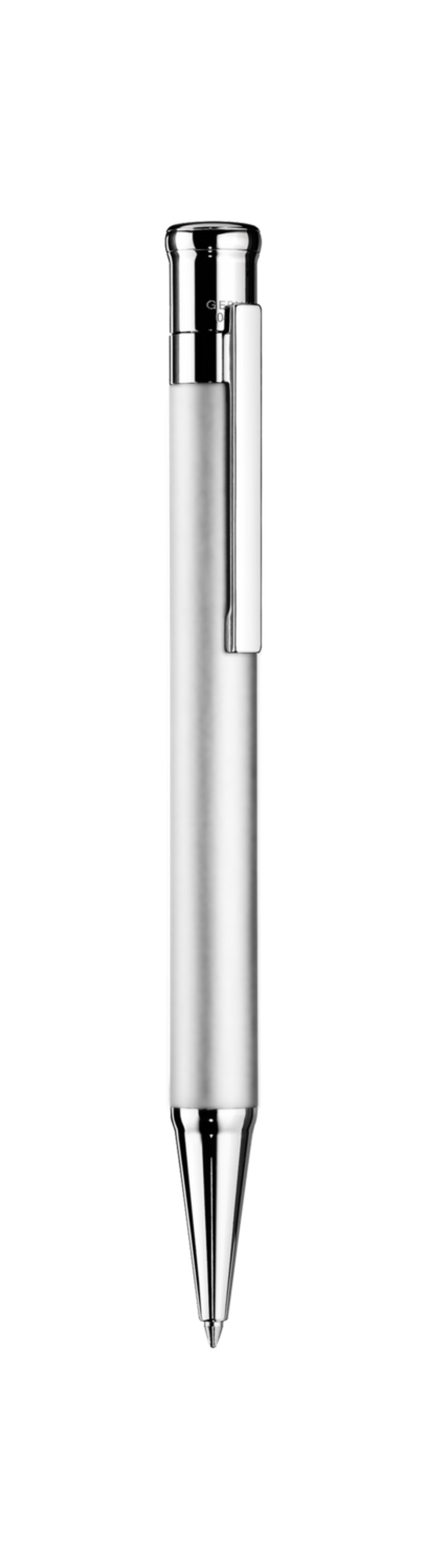 Otto-Hutt Design 04 Ballpoint pen - Platin gray, Barrel  platin plated matte, parts platinated shiny