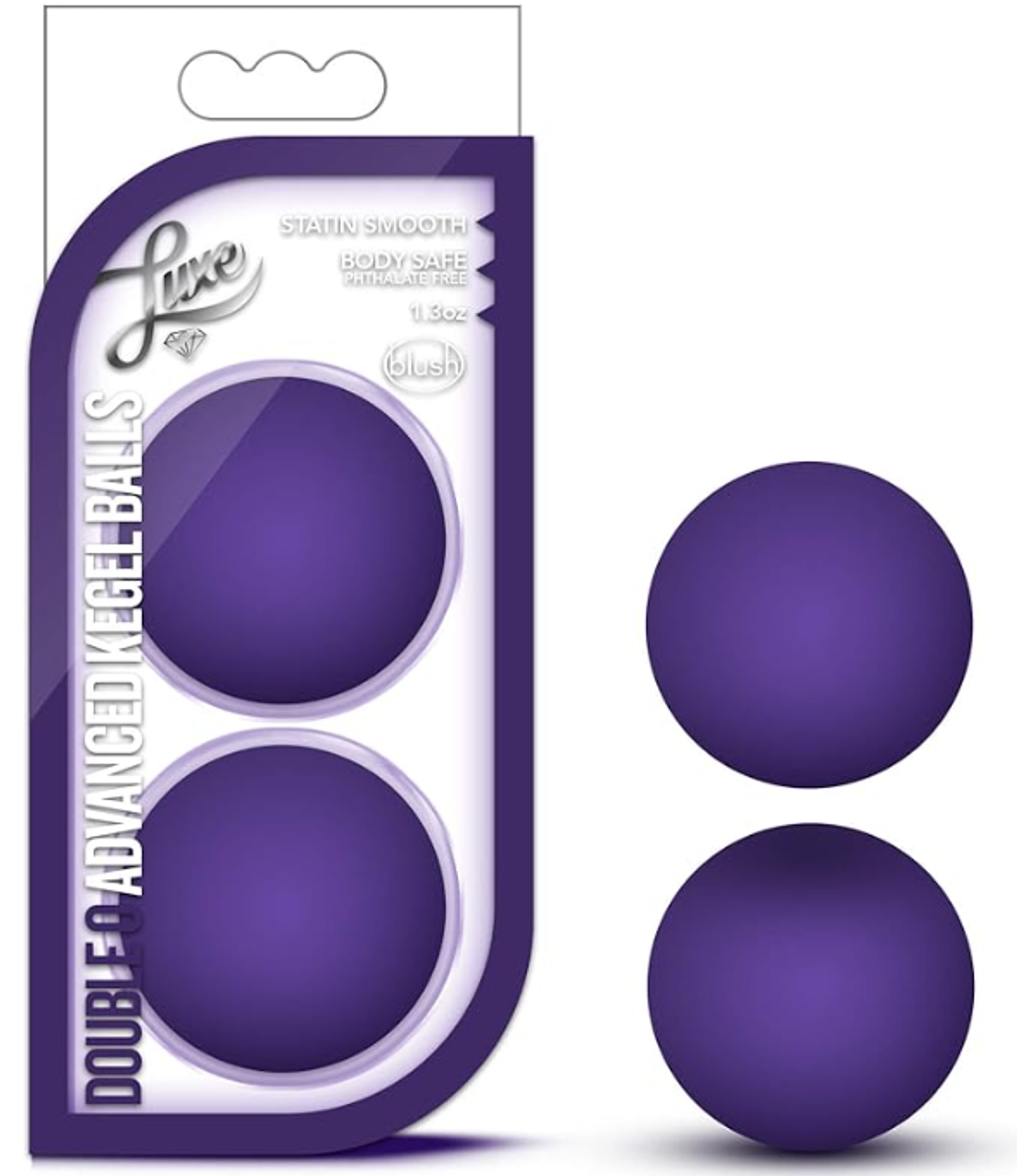 Blush Novelties Luxe, Double O Advanced Kegel Balls, Purple