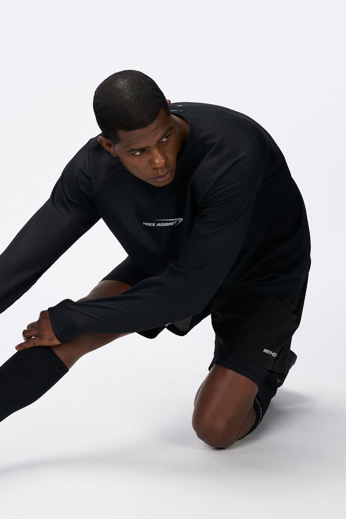 Assist Waffle Performance Long Sleeve Black