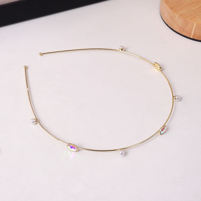 Oval Rhinestone Alloy Headband