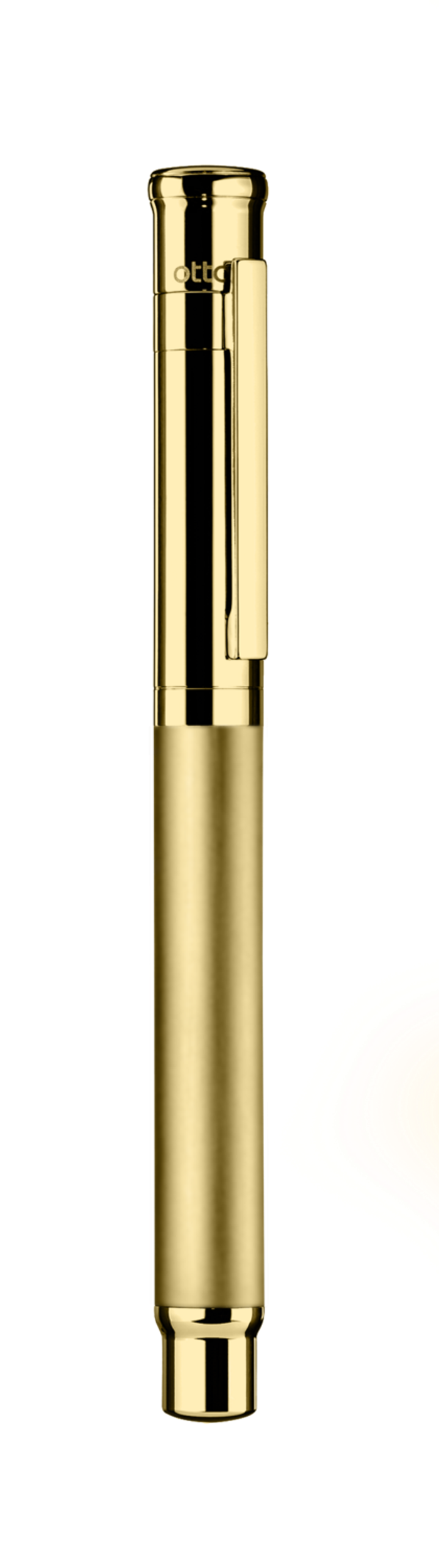 Otto-Hutt Design 04 Fountain pen 18ct Gold, cap and barrel AG925 princess cut guilloché, fittings platinum plated 