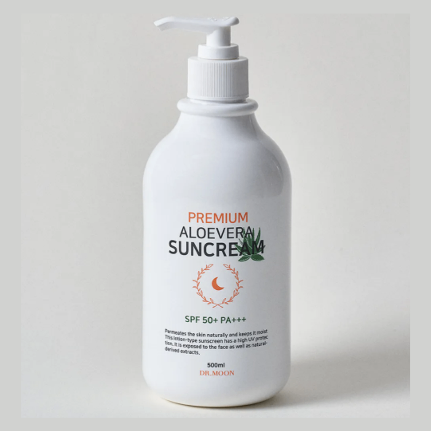 Premium Large Capacity Aloe Vera Sunscreen SPF50+ PA+++ 500ml 