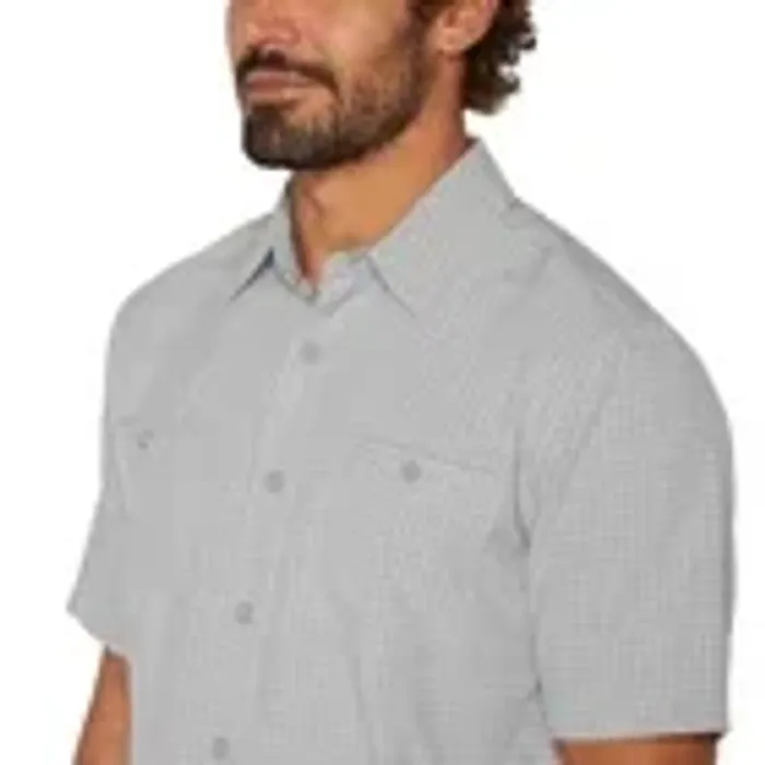 Orvis Men's Short Sleeve Woven Tech Shirt, Grey, Size L