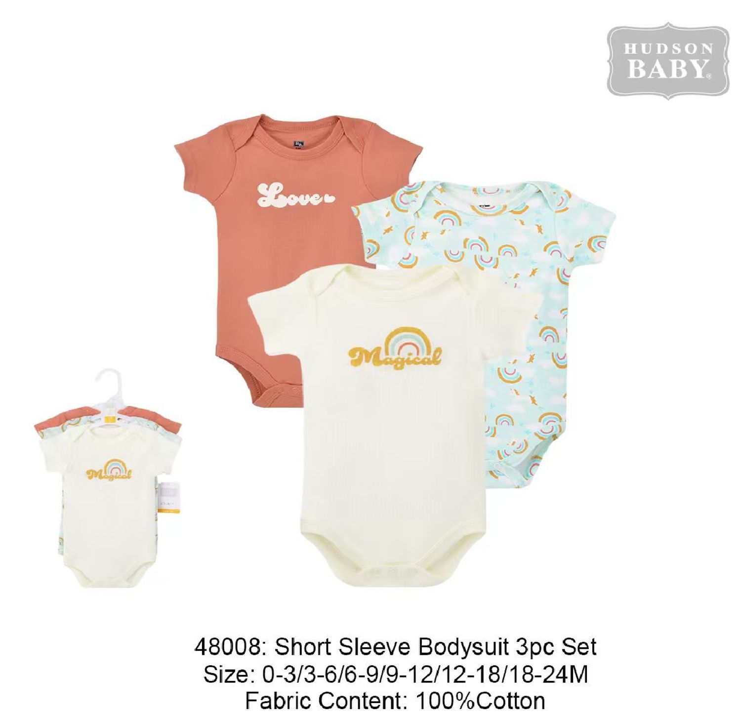 Hudson baby - 3-н хос боди