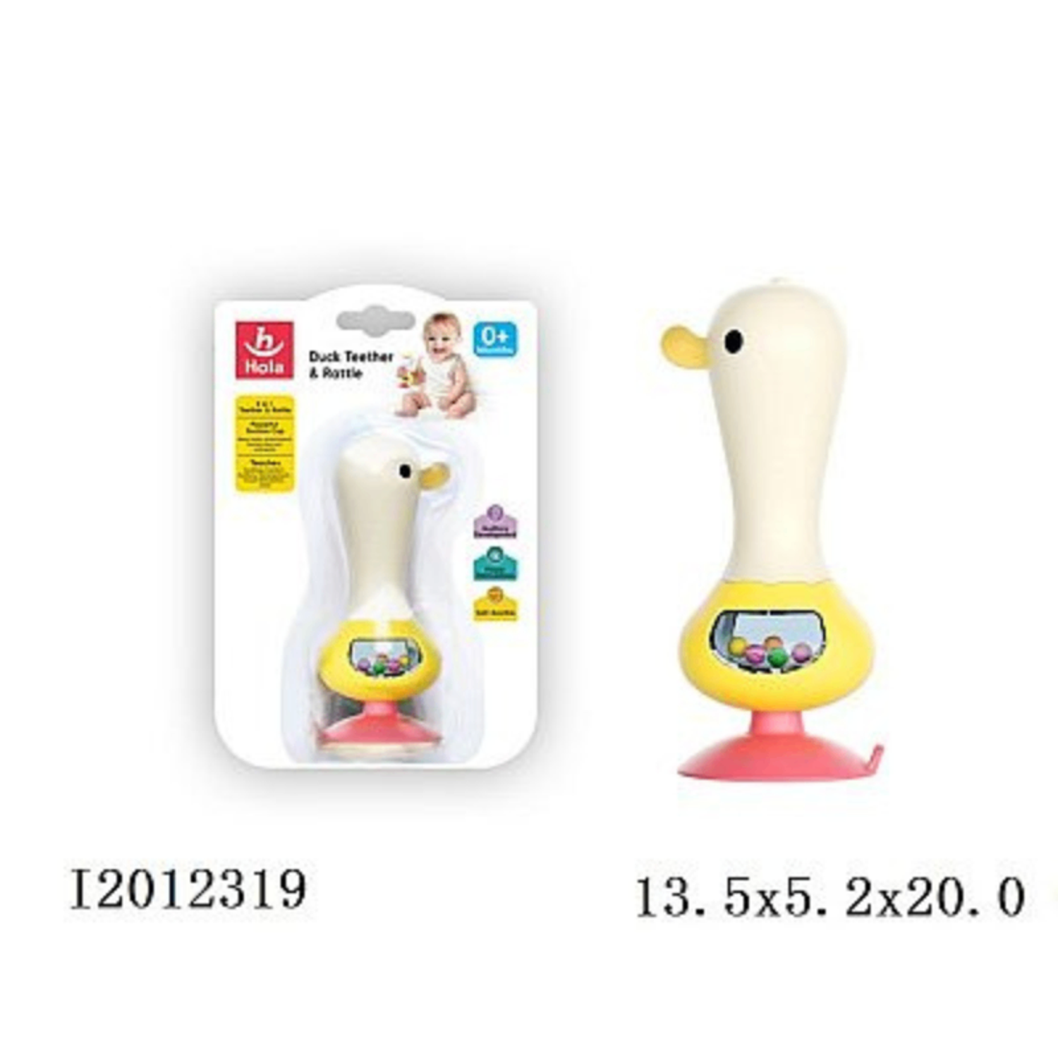  Hola - Duck Teether & Rattle, 0+ сар