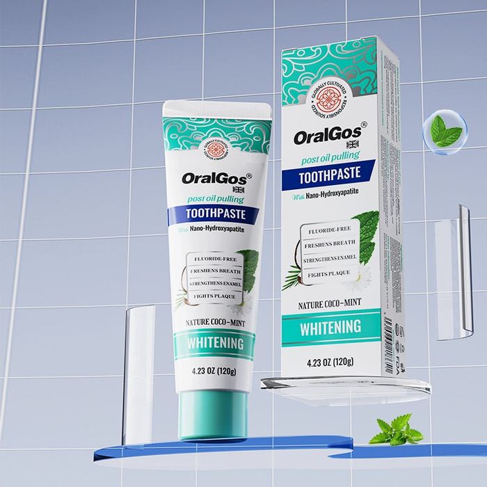 OralGos Байгалийн гаралтай цайруулагчтай шүдний оо 120 гр