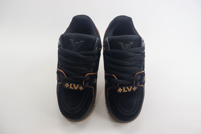 Louis Vuitton Trainer Maxi Black Brown Suede