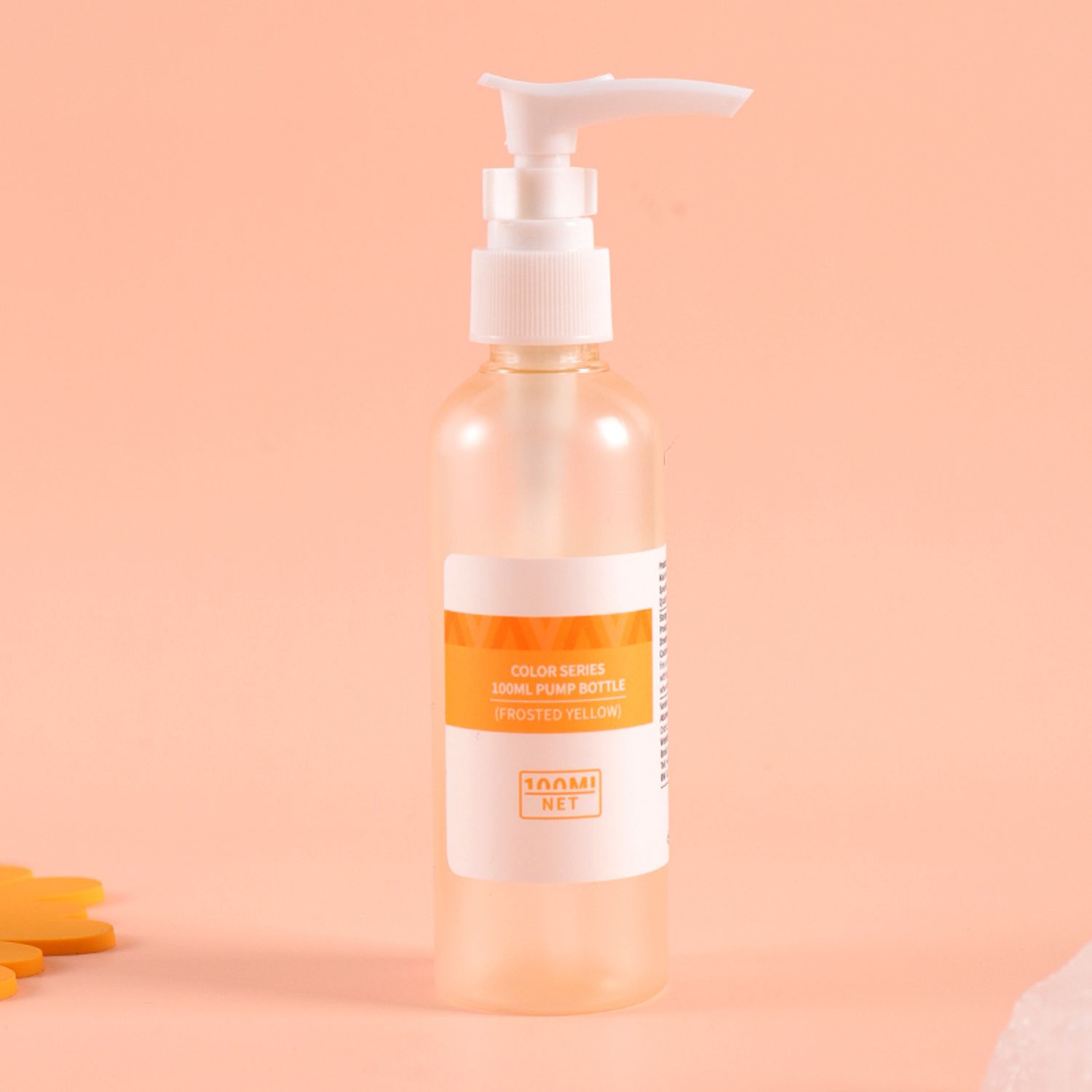 Color Series 100ml Pump Bottle (Frosted Yellow)