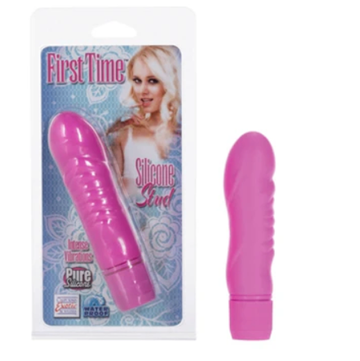 First Time Silicone Stud Vibrator Pink