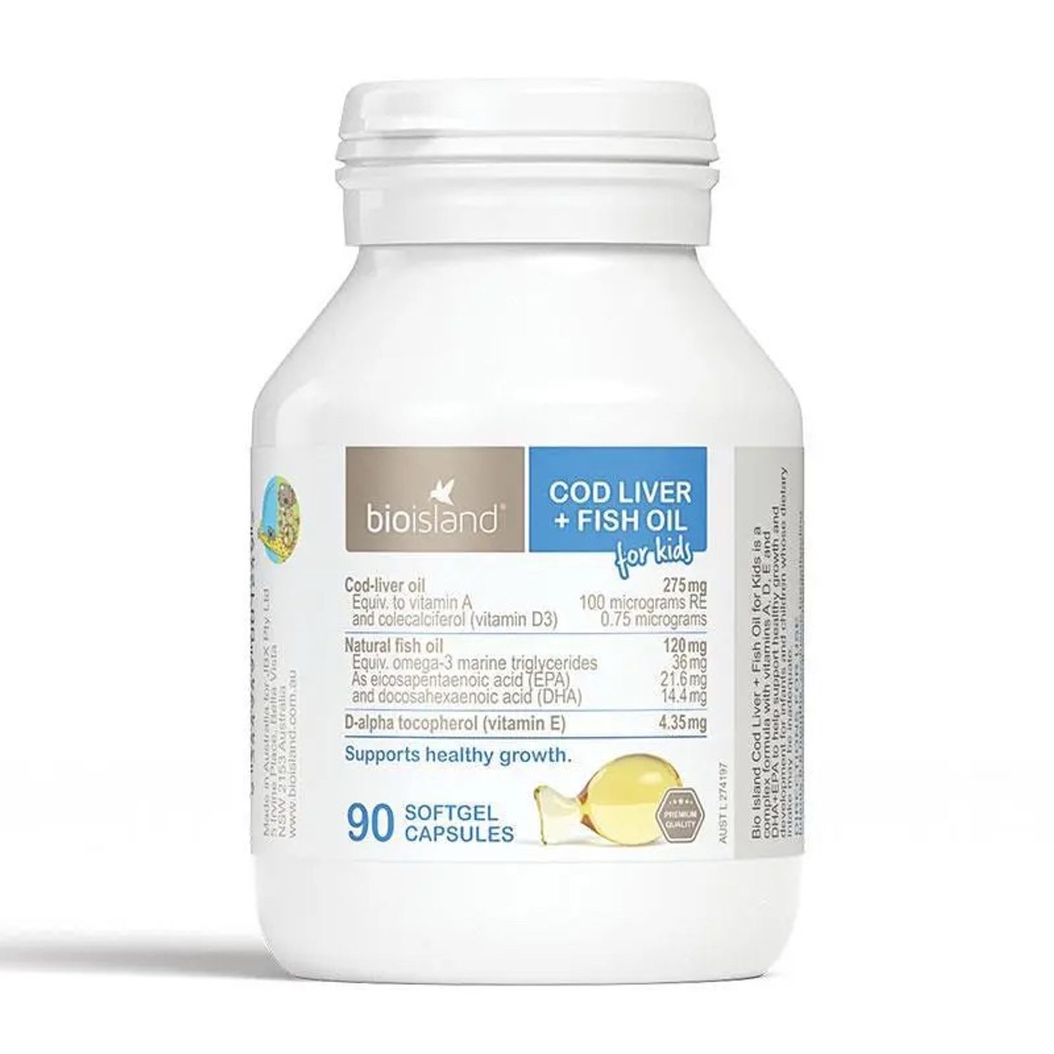 Bio Island Cod Liver + Fish Oil 