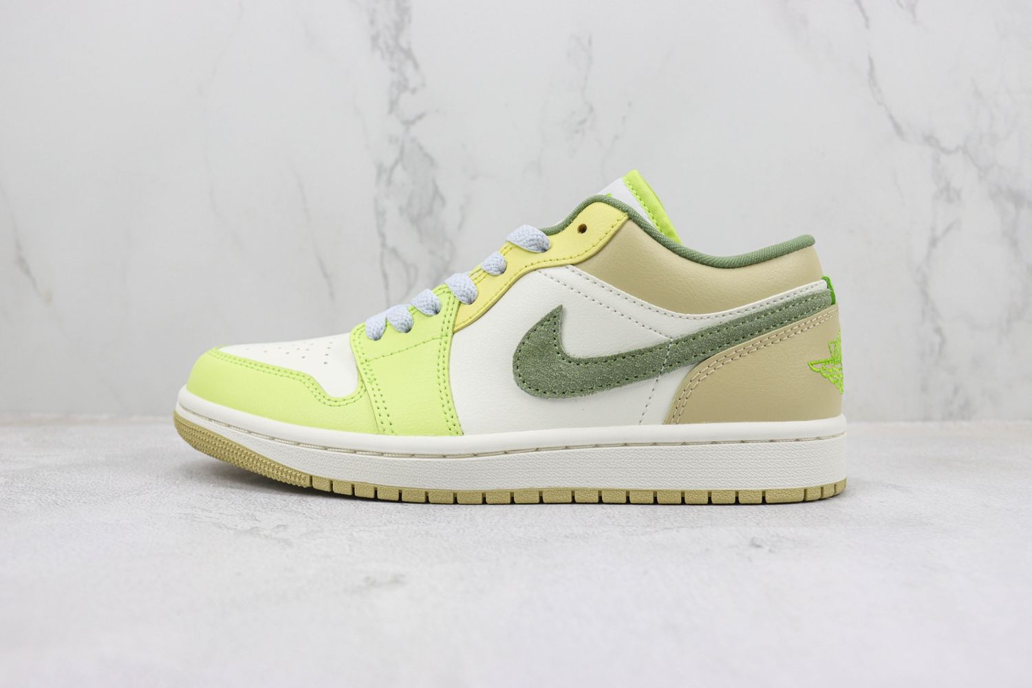 Jordan 1 Low Sail White Oil Green