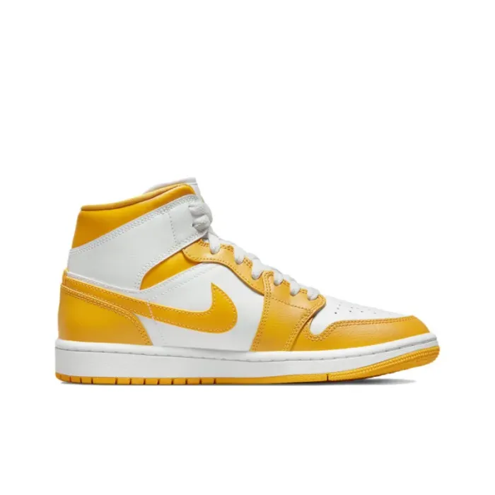 Jordan 1 Mid White University Gold Women's