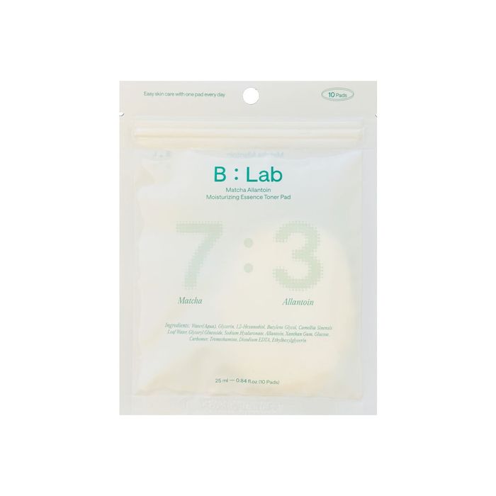 B:Lab Matcha Чийгшүүлэх Эссенз Тонер Пад 10 ширхэг 