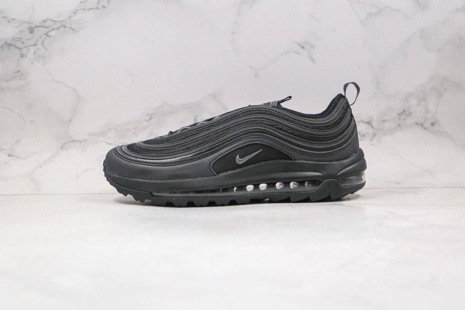 Nike Air Max 97 Golf Triple Black Grey Running Shoes
