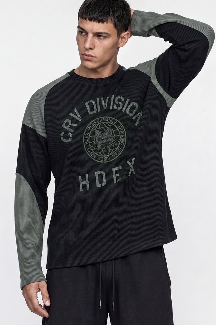 Division Waffle Curved Long Sleeve