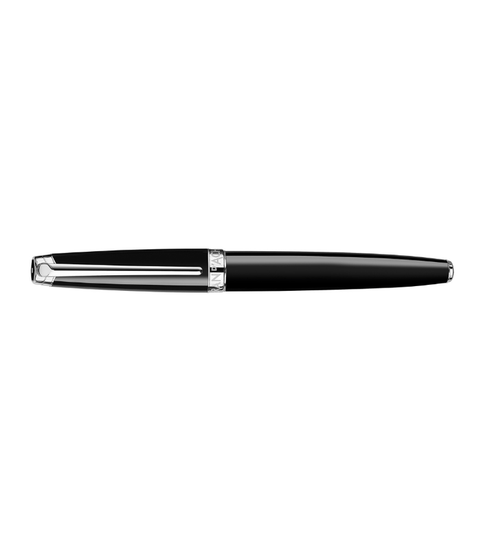 Caran d'Ache LÉMAN™ EBONY BLACK Silver Rhodium-plated Rollerball pen 
