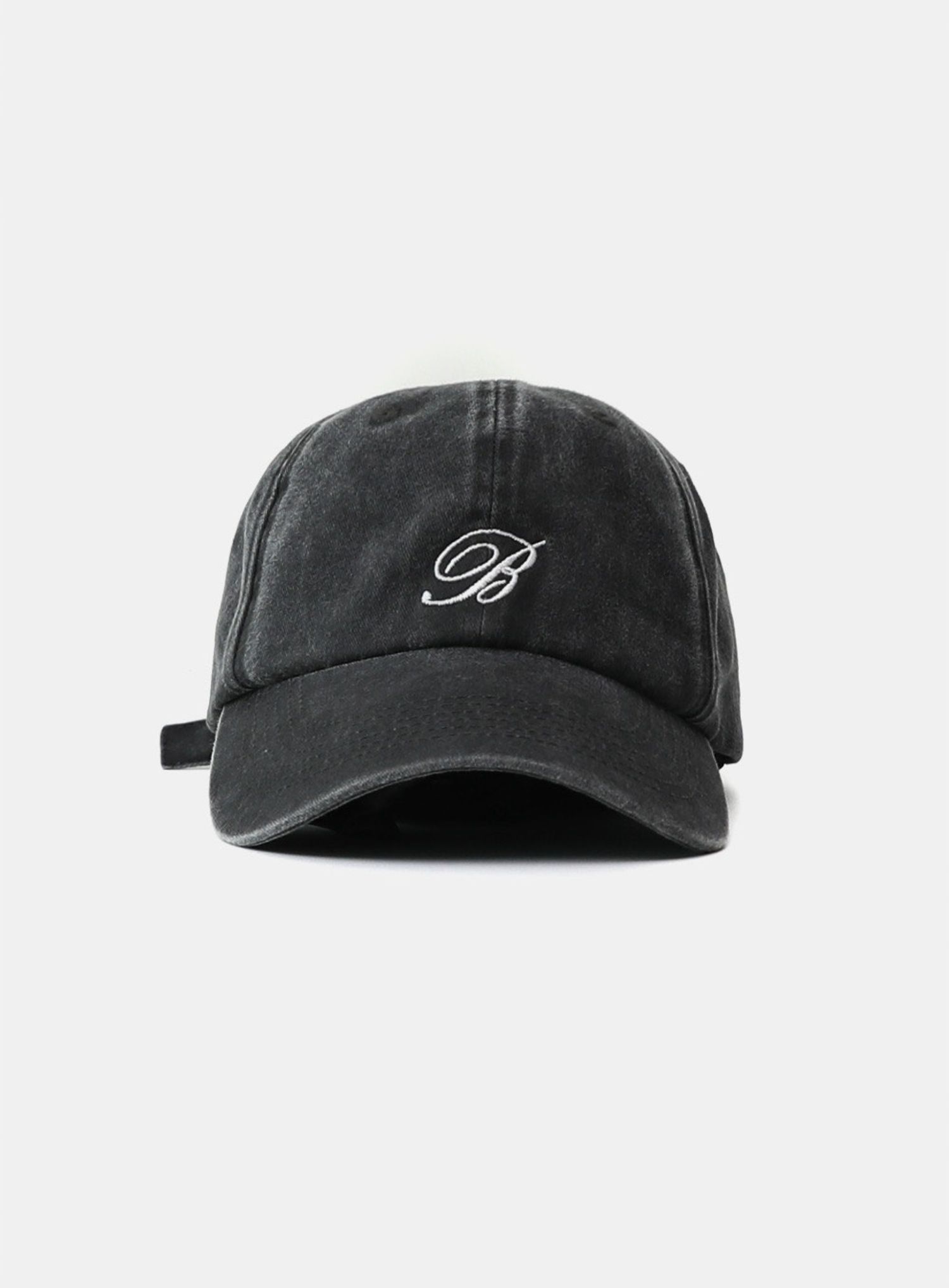 Washed Classic Mini Logo Ball Cap - Black