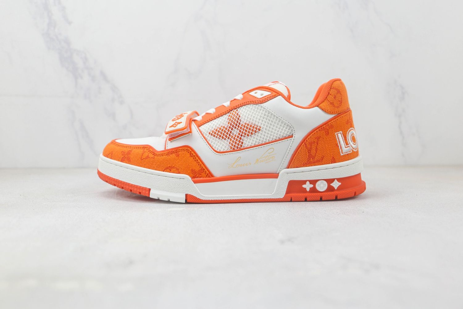 Louis Vuitton Trainer Monogramm Denim Orange