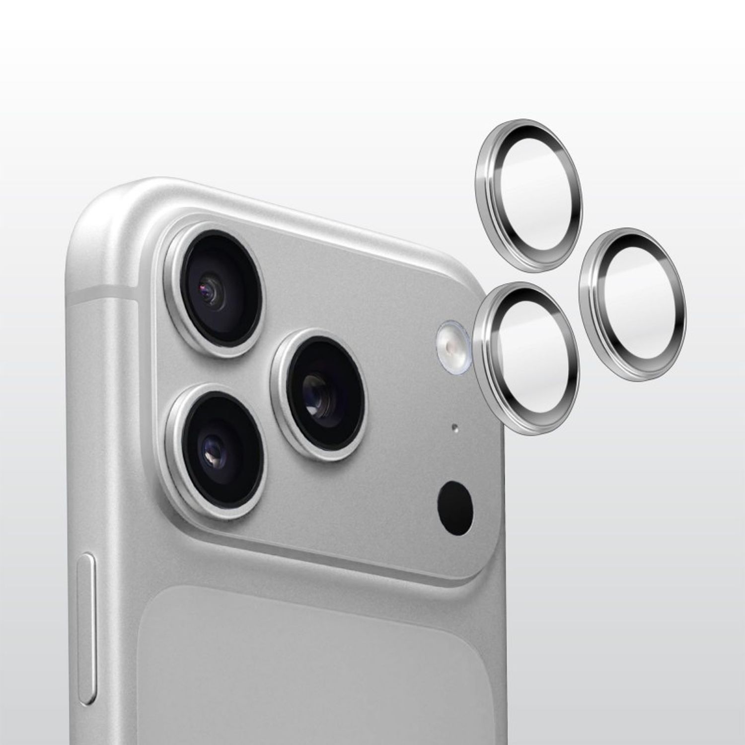 17 Pro/ Pro Max Aluminium camera ring  Silver