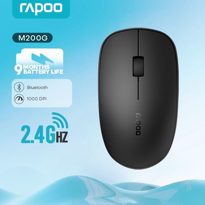 Rapoo M200G Multi-Mode Silent Wireless Mouse - Black