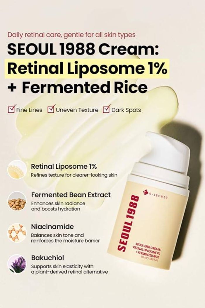 Seoul 1988 cream Retinal liposome 1% + fermented rice