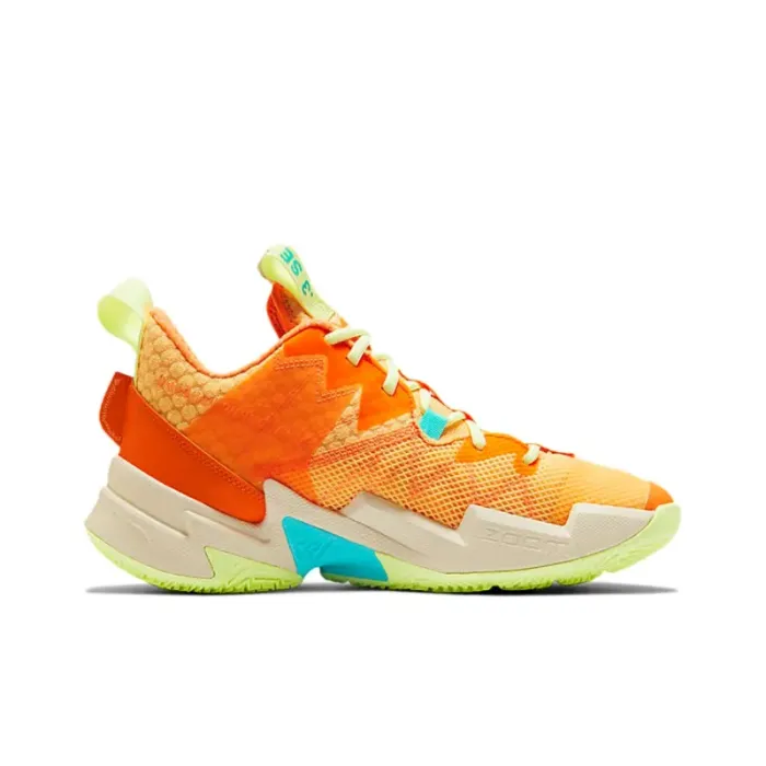 Jordan Why Not Zer0.3 Basketball Shoes Unisex Mid-Top OrangeGreenBlue