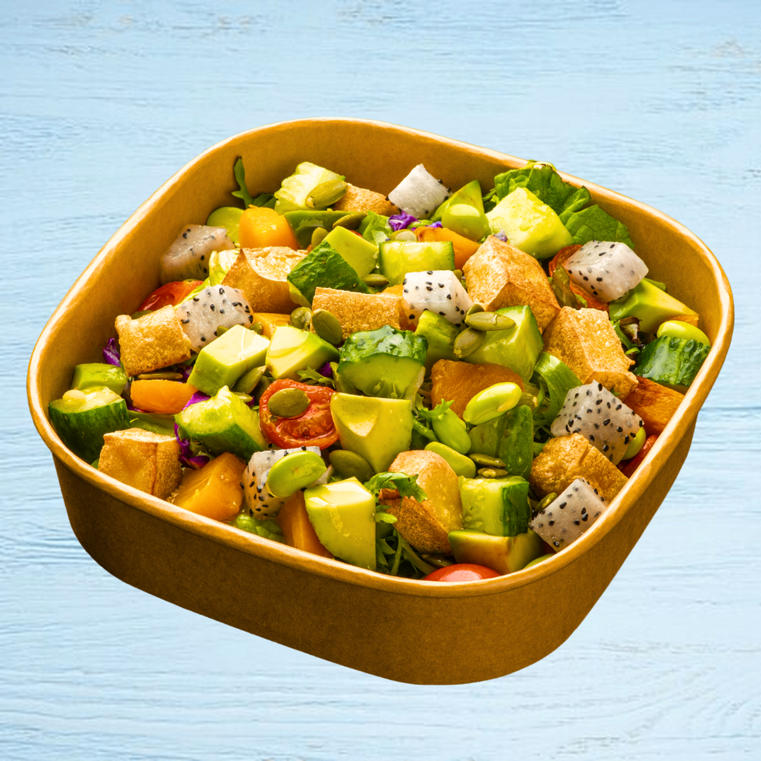  Crispy tofu & avocado salad