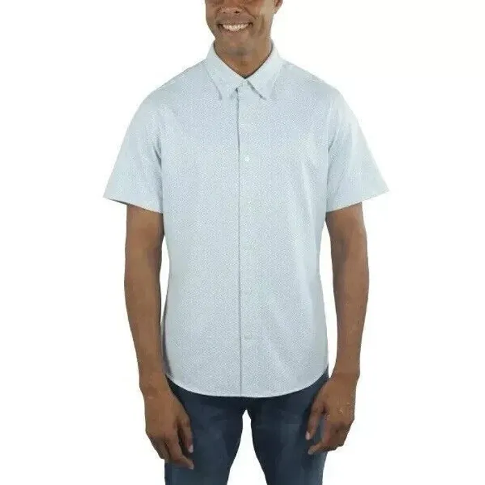 Jachs New York Men's Short Sleeved Shirt, White, Size L