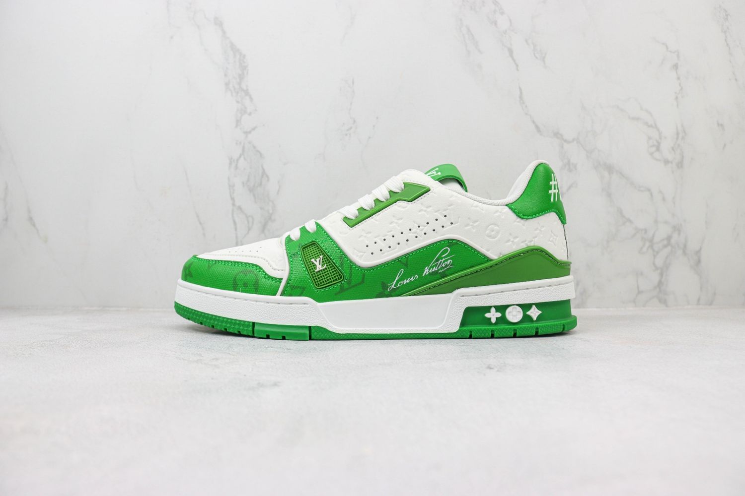 Louis Vuitton Trainer #54 Signature Green White
