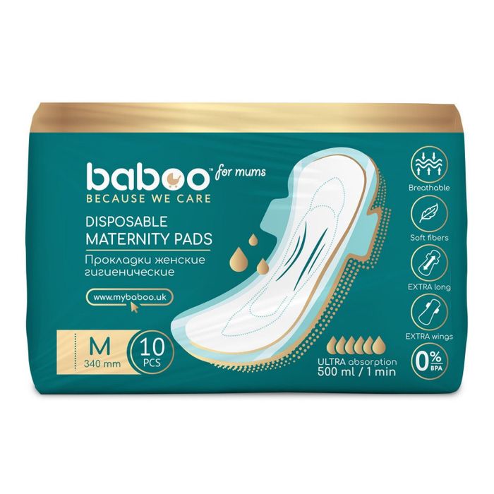 Baboo төрсний дараах ариун цэврийн хэрэглэл M 34см №10 