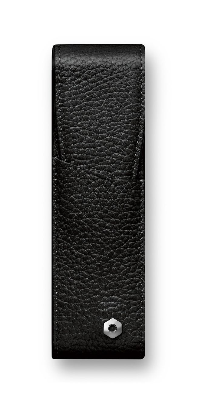 Caran d'Ache  LEATHER Case for 2 Pens LÉMAN Black