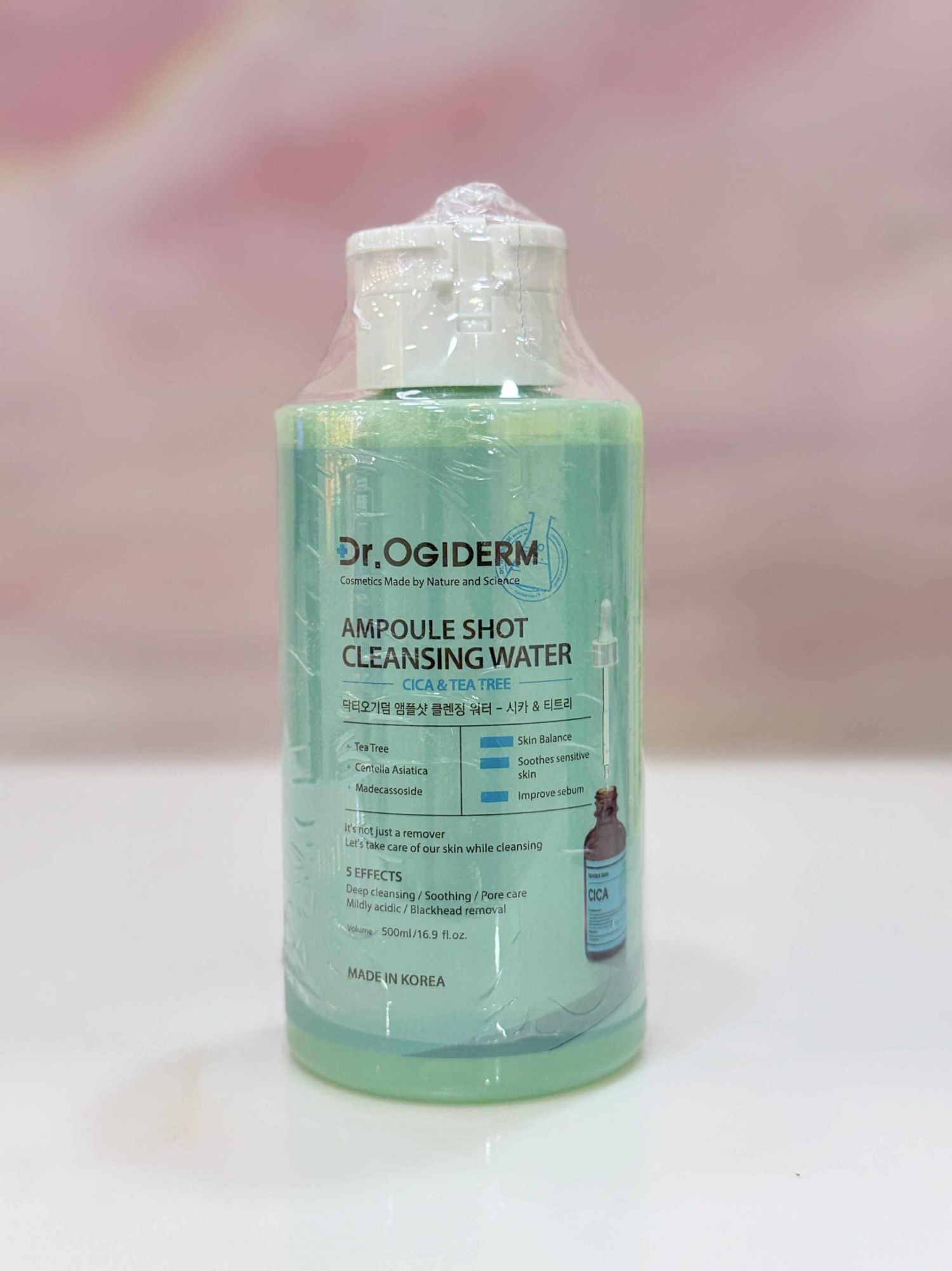 Dr.Ogiderm ampoule shot cica & tea tree cleansing water