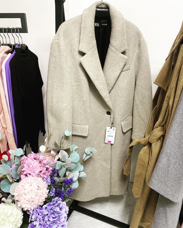 Zara oversized wool coat 