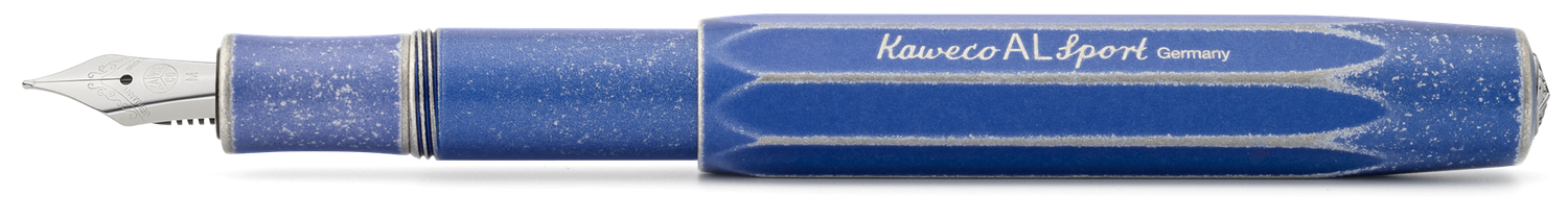 Kaweco AL SPORT Stonewashed Fountain Pen Blue Fine Nib 