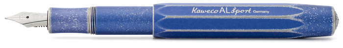Kaweco AL SPORT Stonewashed Fountain Pen Blue Fine Nib 