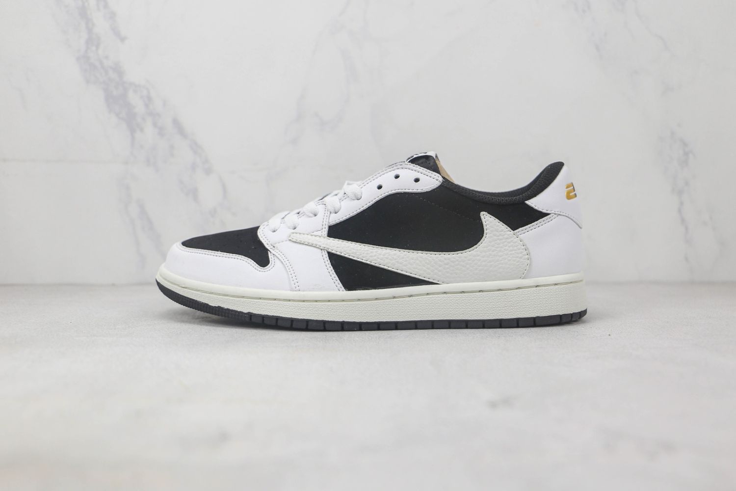 Travis Scott Air Jordan 1 Low OG White Black Gold