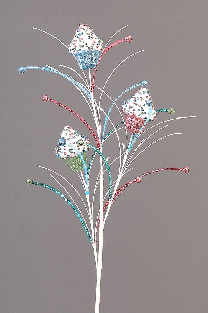  Branch w/glitter pastel colours pink,green,blue